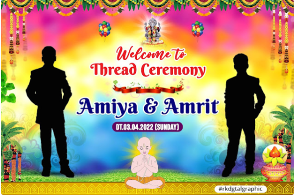 thumbnail Amiya and Amrit Thread Ceremony Flex Banner 6x4